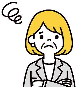 困っている女性のアイコン